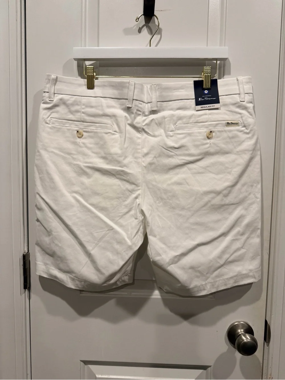 NWT Ben Sherman White Regular Fit Chino Shorts Men’s 36